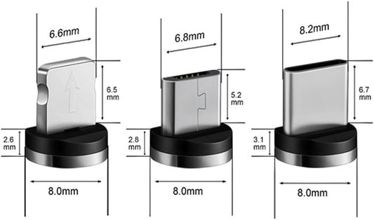 Magnetic Charging Tips lPhone 15pcs,1Pin 360 degrees Rotate Connector Adapters for iOS-Lightlng Ports V1258-DP02-B-3642