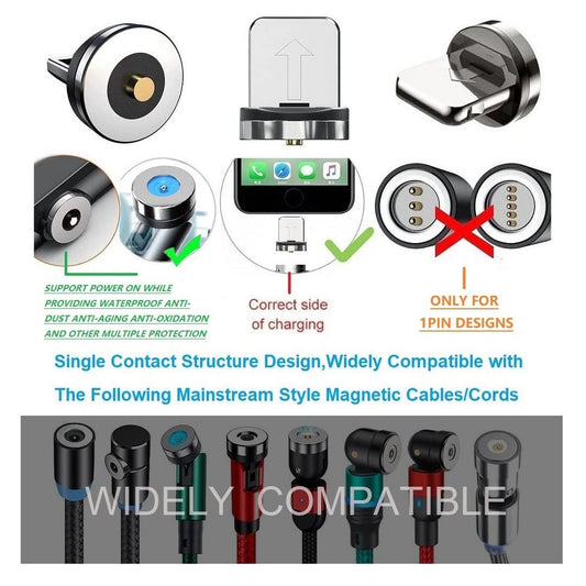 Magnetic Charging Tips (iPoTips) 7pack,just Magnetic tip (iProduct Tips),Without USB Cables& V1258-DP02-B-3643