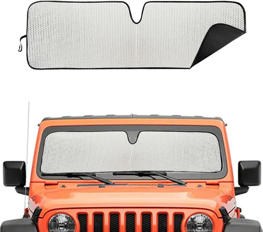 Windshield Sun Shade for Jeep,Windshield Sunshade for Wrangler TJ JK JL1997-2024,Sun Shade Windshield Cover V1258-DP02-B-3692