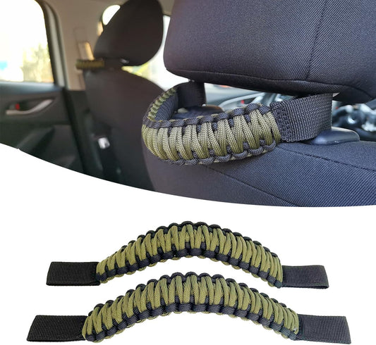 Headrest Grab Handles Universal Grip Handles,Passenger Support Handles for Jeep Wrangler,Ford V1258-DP02-B-3696