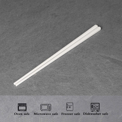 Ceramic Chopsticks Set of 5, Porcelain Chinese Chopsticks Easy To Clean, 9.6-Inch (White) V1258-DP02-B-37