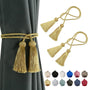 2 Pack Curtain Handmade Tiebacks Decorative Curtain Holdbacks with Tassel (Gold, 2 Pack) V1258-DP02-B-3704