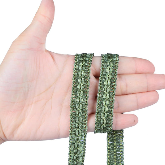Gimp Braid Trim Cord 1.6 cm/0.63 inch Wide, 10 Yard Handmade Polyester Basic Trim, Fabric Trim for V1258-DP02-B-3710