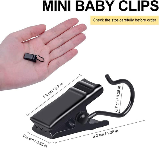 Curtain Clips, 100 Pack Metal Clips for Party Decor Hanging Photo Camping Tents Arts Crafts Display, Black V1258-DP02-B-372