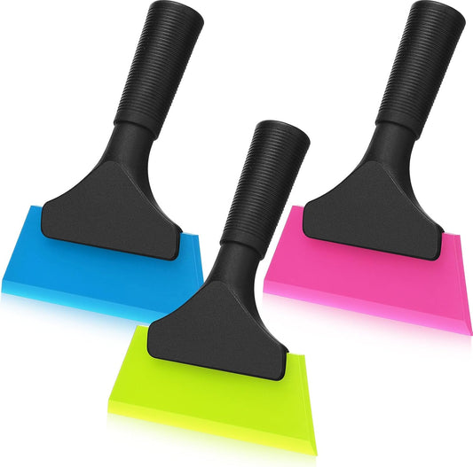 3 Pcs Small Squeegee 5 Inch Window Tint Silicone Squeegee Cleaning with Non Slip Handle Wiper Window Tinting V1258-DP02-B-3722