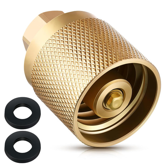 1 Pack Forklift Connector Female, Replacement for 7141F Propane Tank Connector, 1-1/4" Female Inlet x 1/4" V1258-DP02-B-3724