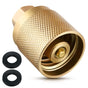 1 Pack Forklift Connector Female, Replacement for 7141F Propane Tank Connector, 1-1/4" Female Inlet x 1/4" V1258-DP02-B-3724