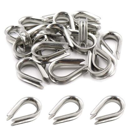 M5 Stainless Steel Thimble for 5/32" - 3/16" Dia Wire Rope Cable Thimbles Rigging-20pcs V1258-DP02-B-3737