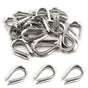 M5 Stainless Steel Thimble for 5/32" - 3/16" Dia Wire Rope Cable Thimbles Rigging-20pcs V1258-DP02-B-3737