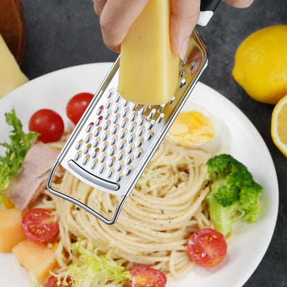 Cheese Grater, 3 Packs Stainless Steel Lemon Zester Grater with Silicone Handle for Cheese, Chocolate, V1258-DP02-B-374