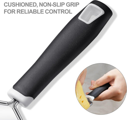 Cheese Grater, 3 Packs Stainless Steel Lemon Zester Grater with Silicone Handle for Cheese, Chocolate, V1258-DP02-B-374