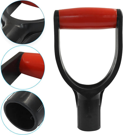 D Grip Snow Shovel Handle, 32mm Inner Diameter Plastic Handle Snow Scoop Garden Accessory, Ergonomic Tool for V1258-DP02-B-3751