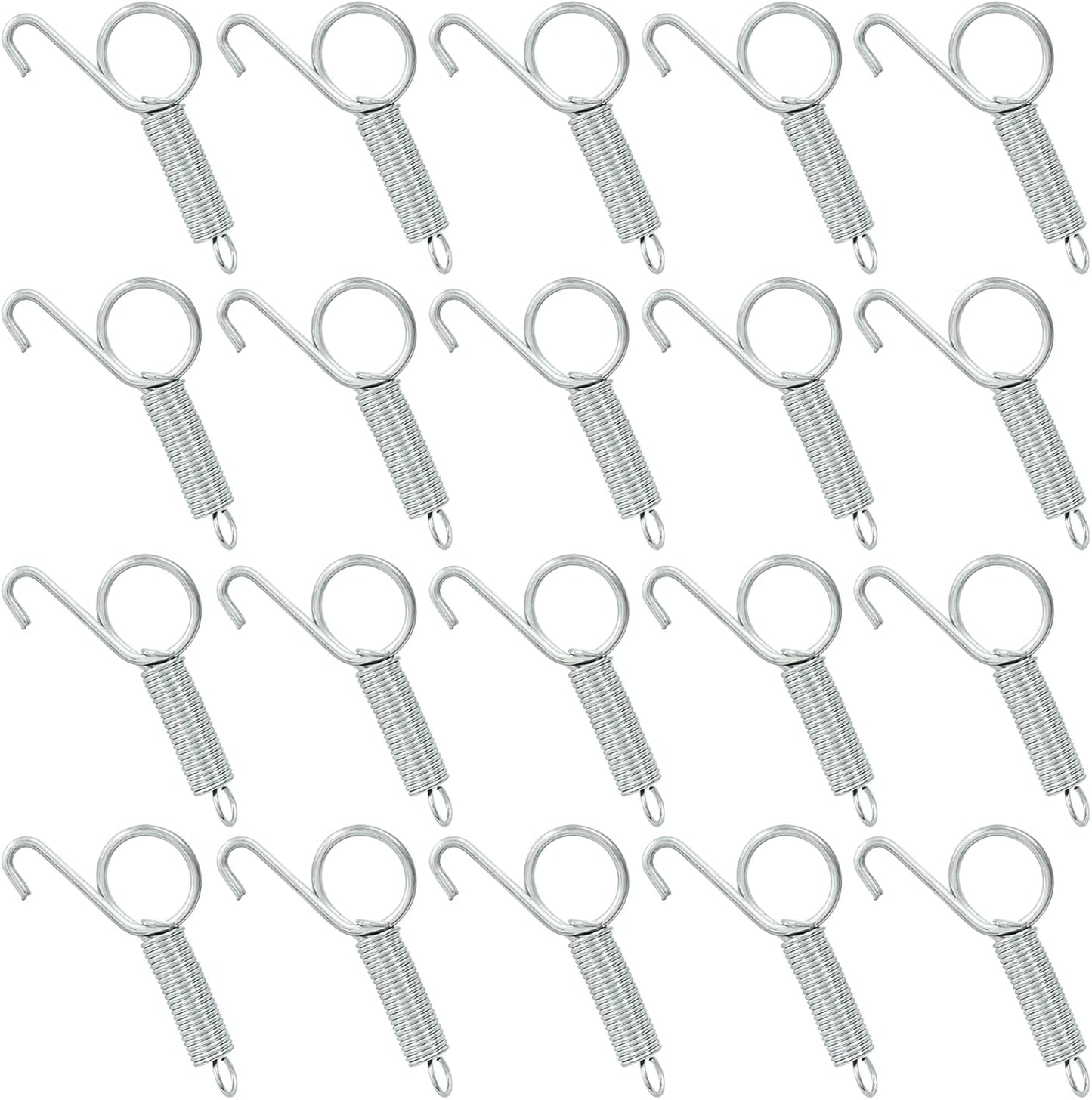 20Pcs Spring Latch Hook Pet Door Latch Spring Cage Latch Cage Lock Metal Finger Spring Door Hook for Fixing V1258-DP02-B-3754