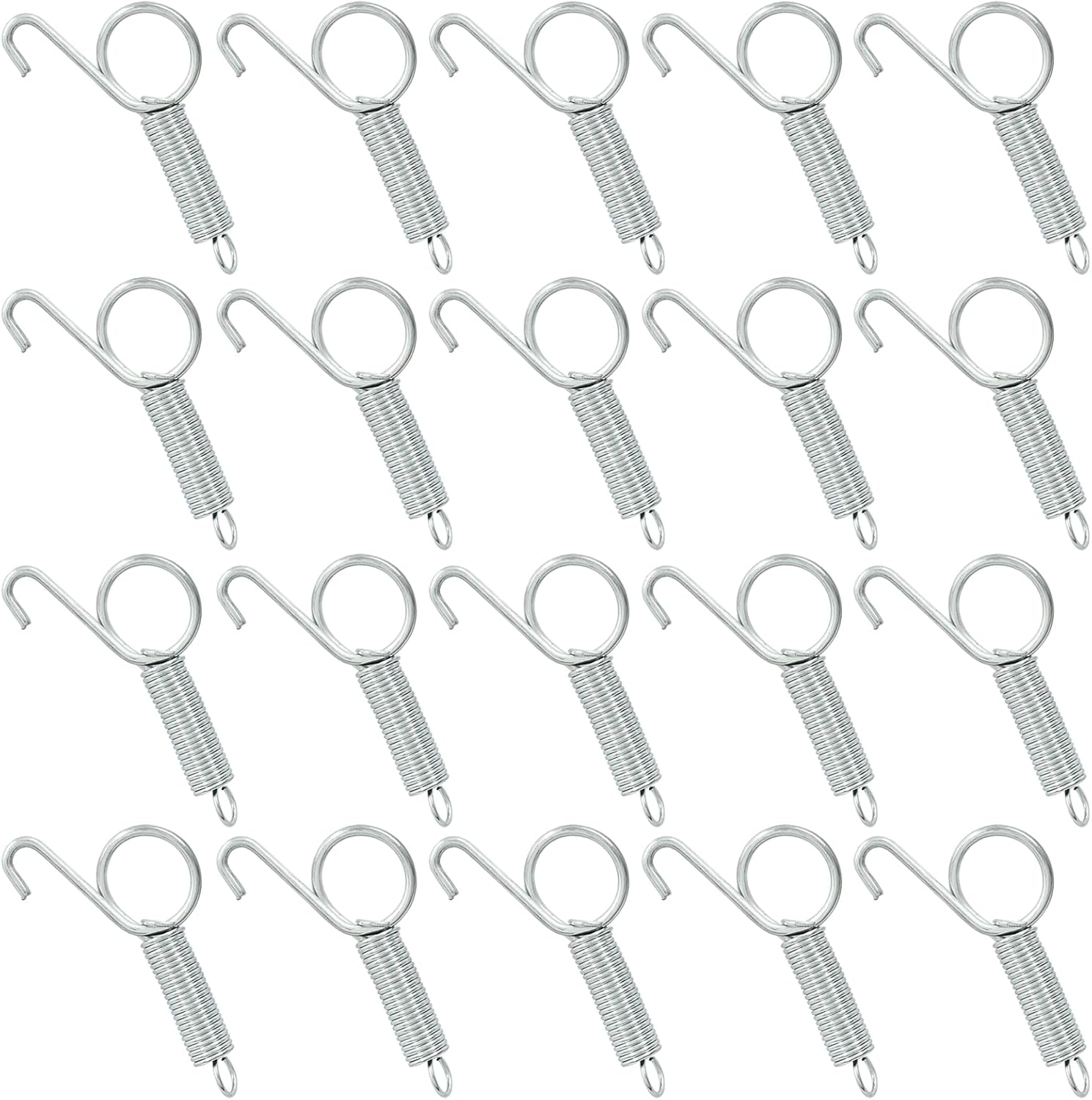 20Pcs Spring Latch Hook Pet Door Latch Spring Cage Latch Cage Lock Metal Finger Spring Door Hook for Fixing V1258-DP02-B-3754