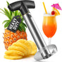 Pineapple Corer and Slicer, Heavy-Duty Stainless Steel Reinforced Thicker Blade Easy-to-Use Pineapple Core V1258-DP02-B-376