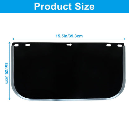 1 Pack Face Shield Replacement Lens, 15.5" x 8" Polycarbonate Protective Safety Visor Replacement, V1258-DP02-B-3762