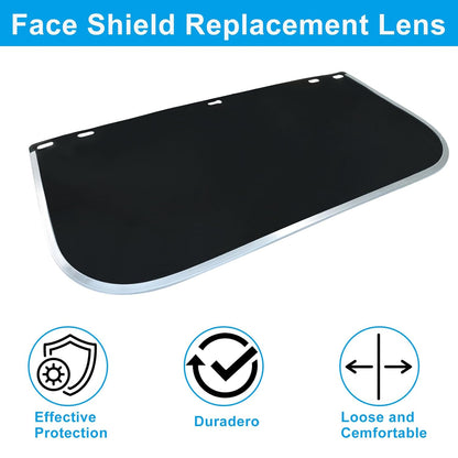 1 Pack Face Shield Replacement Lens, 15.5" x 8" Polycarbonate Protective Safety Visor Replacement, V1258-DP02-B-3762