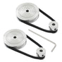 2Pcs Set GT2 Synchronous Wheel 20&60 Teeth 5mm Bore Aluminum Timing Pulley with 2Pcs Length 200mm Width 6mm V1258-DP02-B-3773