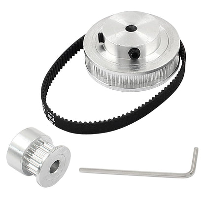 2Pcs Set GT2 Synchronous Wheel 20&60 Teeth 5mm Bore Aluminum Timing Pulley with 2Pcs Length 200mm Width 6mm V1258-DP02-B-3773