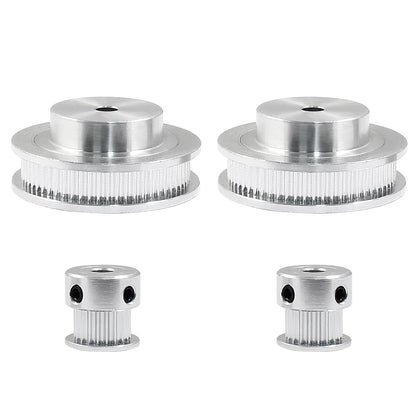 2Pcs Set GT2 Synchronous Wheel 20&60 Teeth 5mm Bore Aluminum Timing Pulley with 2Pcs Length 200mm Width 6mm V1258-DP02-B-3773