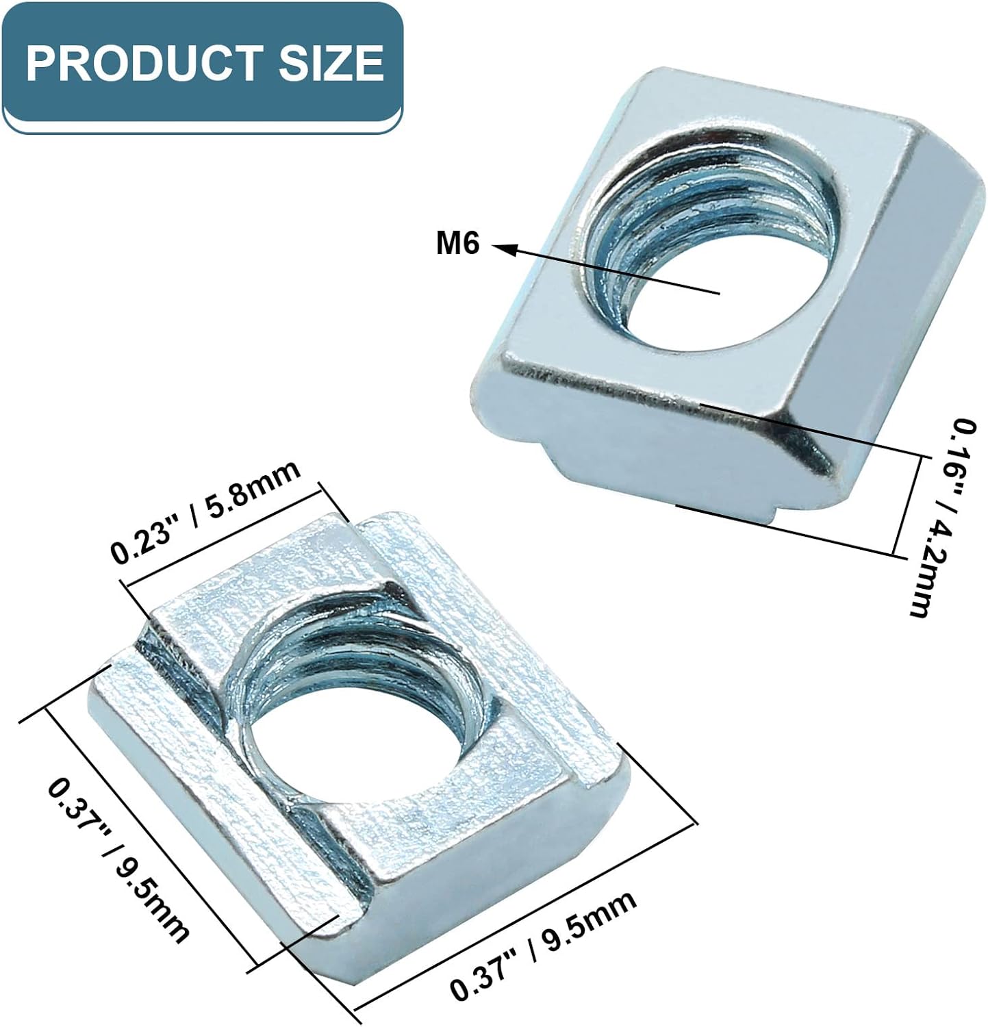 30pcs 2020 Series M6 T Nuts, Tee Sliding Slot Nuts Hammer Head Fastener Nut V1258-DP02-B-3774