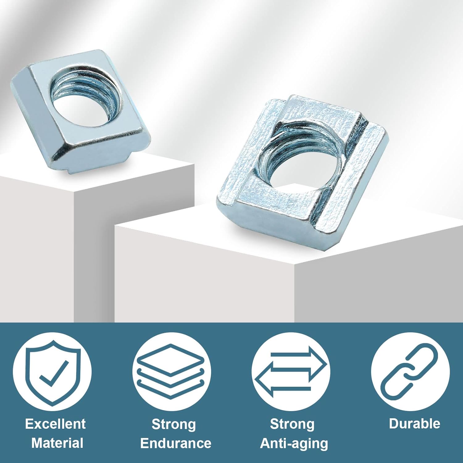 30pcs 2020 Series M6 T Nuts, Tee Sliding Slot Nuts Hammer Head Fastener Nut V1258-DP02-B-3774