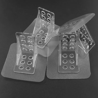 12 Pack Adhesive Shelf Bracket, Large Size Punch Free Bracket Single Row Shelf Support Peg, No-Drill Wall V1258-DP02-B-3778