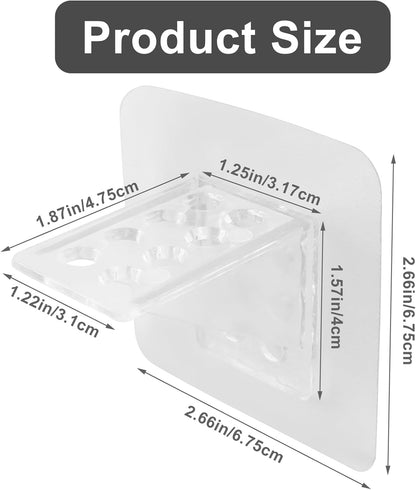 12 Pack Adhesive Shelf Bracket, Large Size Punch Free Bracket Single Row Shelf Support Peg, No-Drill Wall V1258-DP02-B-3778