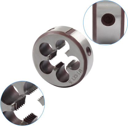 M14 x 1.5 HSS Metric Thread Tap and Die Set, Right Hand Machine Thread Tap and Round Die V1258-DP02-B-3780