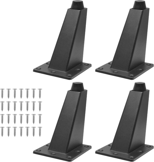 Sofa Legs Set of 4, Matte Black Replacement Couch Legs,3-3/4 Inch / 96mm Metal Furniture Legs for Cabinet V1258-DP02-B-3783