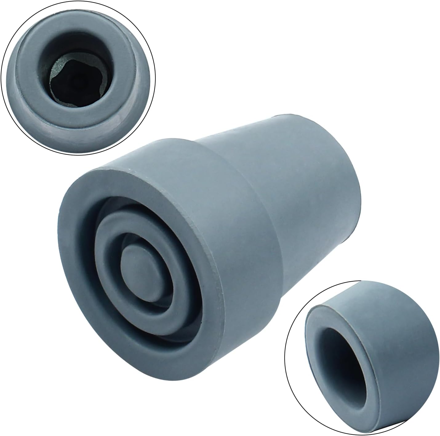 4pcs 19mm Rubber Cane Tips, 3/4 Inch Diameter Anti Slip Crutch Tips, Universal Replacement Tips for Cane, V1258-DP02-B-3788