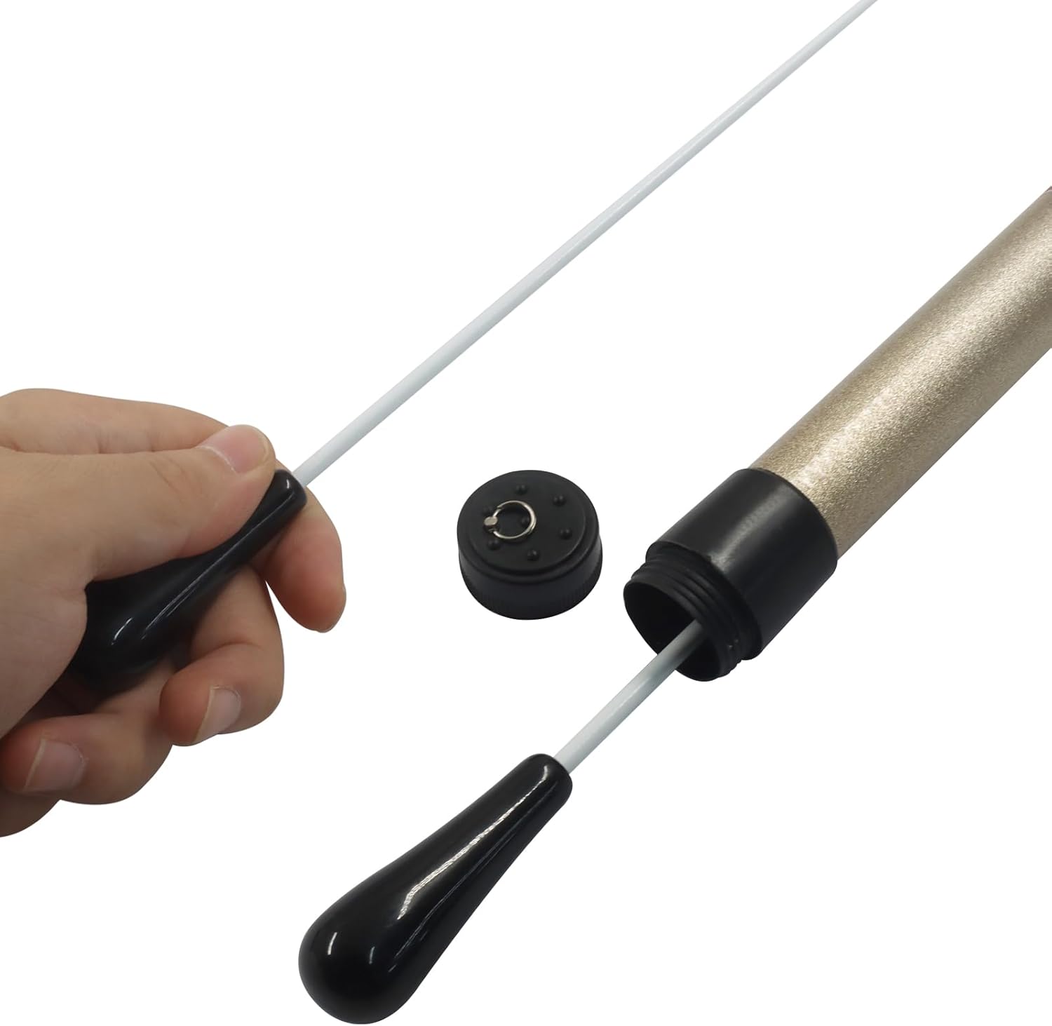 Music Conducting Baton, Imitation Agate Handle Baton Lightweight Conductor Baton with Tube Case for V1258-DP02-B-3791
