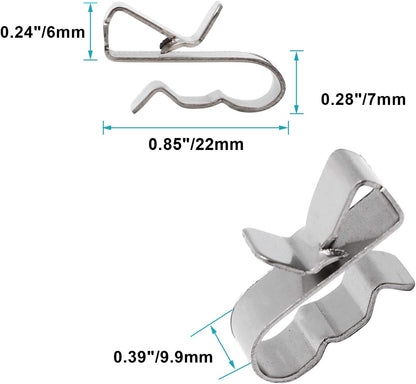60pcs Solar Panel Cable Clips Trailer Wire Clips Stainless Steel, 0.85" / 22mm Length V1258-DP02-B-3793