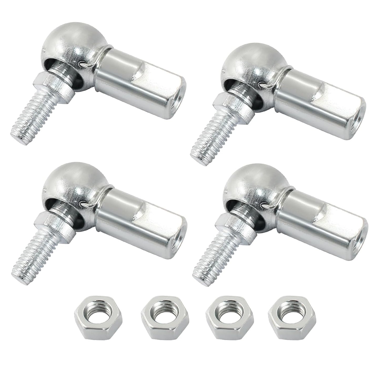 4 PCS m6 x 1.0mm Right Thread Ball Head Joint Rod End Bearing, Carbon Steel Ball Socket End Fitting for Hinge V1258-DP02-B-3794