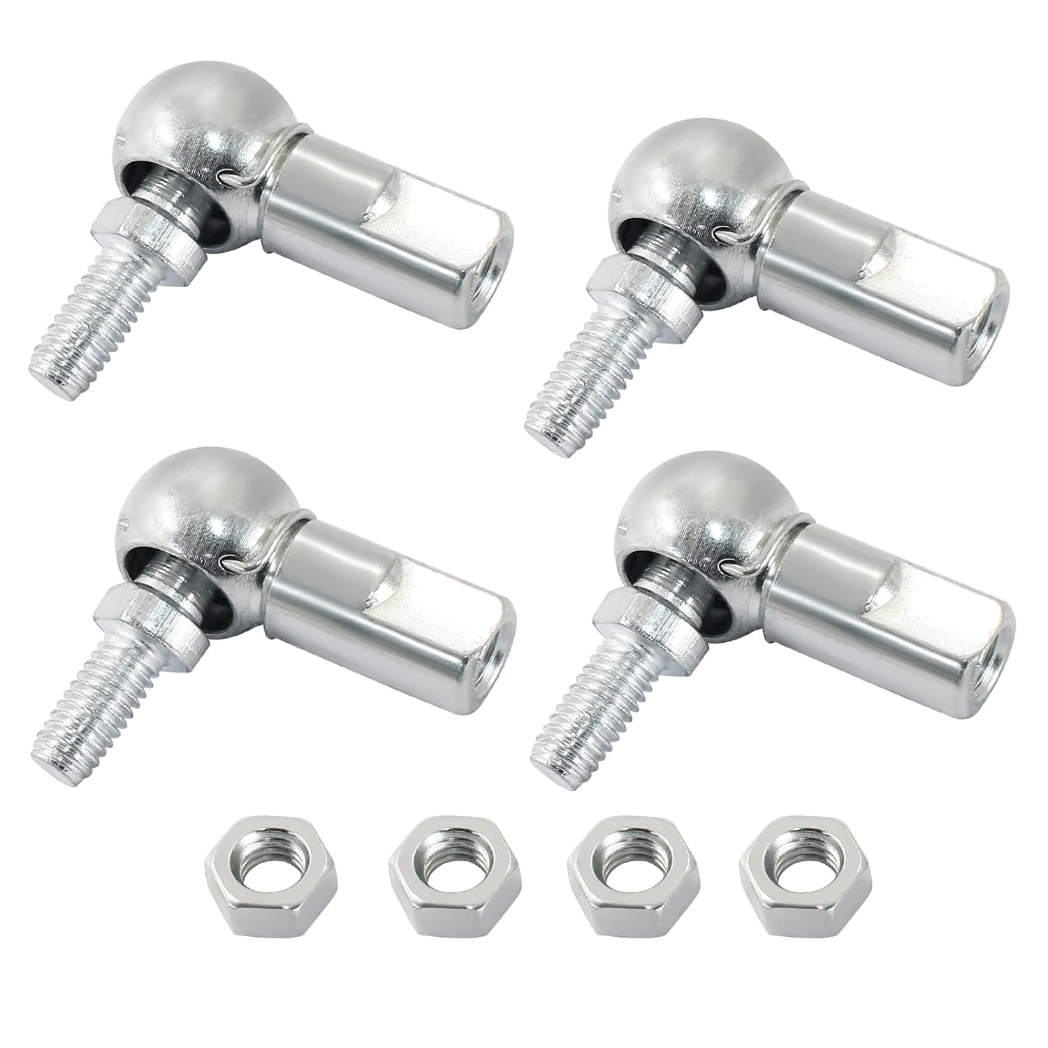 4 PCS m6 x 1.0mm Right Thread Ball Head Joint Rod End Bearing, Carbon Steel Ball Socket End Fitting for Hinge V1258-DP02-B-3794