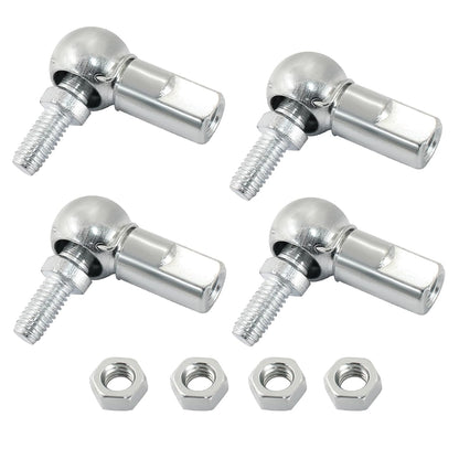 4 PCS m6 x 1.0mm Right Thread Ball Head Joint Rod End Bearing, Carbon Steel Ball Socket End Fitting for Hinge V1258-DP02-B-3794