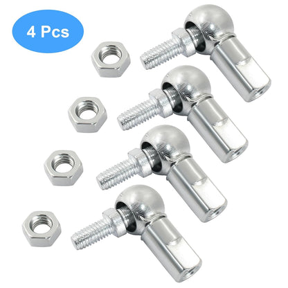 4 PCS m6 x 1.0mm Right Thread Ball Head Joint Rod End Bearing, Carbon Steel Ball Socket End Fitting for Hinge V1258-DP02-B-3794