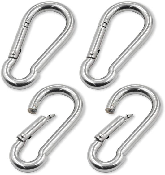 4Pack 2 inch Flag Pole Snap Clip Hooks Flagpole Attachment Spring Snap Hook Stainless Steel Carabiner Clips V1258-DP02-B-3795