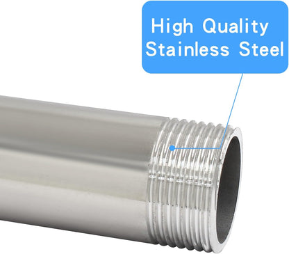 4 Inch / 100mm Male Thread Pipe Fitting Connection, 3/4 Inch NPT Stainless Steel Nipple Pipe V1258-DP02-B-3799