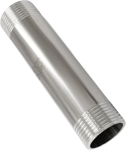 4 Inch / 100mm Male Thread Pipe Fitting Connection, 3/4 Inch NPT Stainless Steel Nipple Pipe V1258-DP02-B-3799