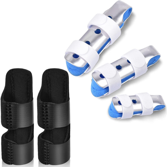 Finger Splint, 5PCS Finger Support Brace Finger Stabilizer for Broken Fingers Straightening Arthritis Knuckle V1258-DP02-B-380