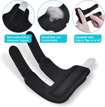 Finger Splint, 5PCS Finger Support Brace Finger Stabilizer for Broken Fingers Straightening Arthritis Knuckle V1258-DP02-B-380