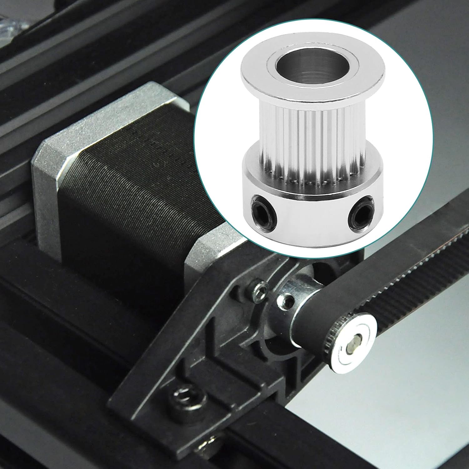 5pcs GT2 Pulley 20 Teeth 8mm Bore Fit 10mm Belt Width, Aluminum Timing Pulley Wheel Synchronous Wheels Gear V1258-DP02-B-3801