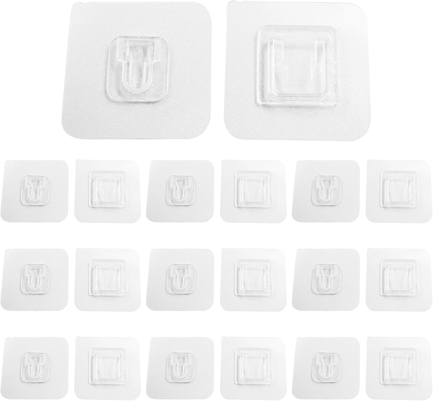 30 Pair Double Sided Adhesive Hooks Wall Adhesive Hooks Wall Hanger Holder Utility Wall Hooks for Bathroom V1258-DP02-B-3807