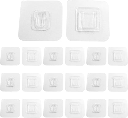 30 Pair Double Sided Adhesive Hooks Wall Adhesive Hooks Wall Hanger Holder Utility Wall Hooks for Bathroom V1258-DP02-B-3807