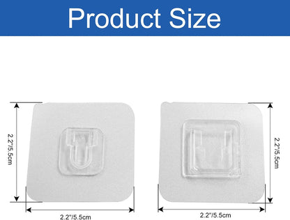 30 Pair Double Sided Adhesive Hooks Wall Adhesive Hooks Wall Hanger Holder Utility Wall Hooks for Bathroom V1258-DP02-B-3807