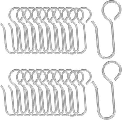60 Pack S-Shaped Metal Curtain Track Hooks, Small Drapery Hooks Drape Pins, Ceiling Curtain Track Holders for V1258-DP02-B-3808