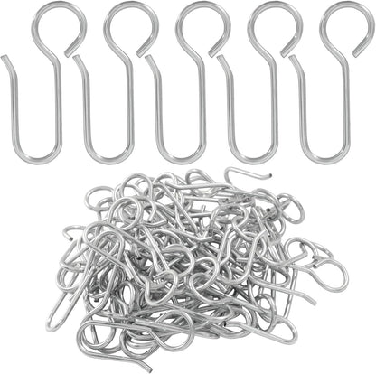 60 Pack S-Shaped Metal Curtain Track Hooks, Small Drapery Hooks Drape Pins, Ceiling Curtain Track Holders for V1258-DP02-B-3808