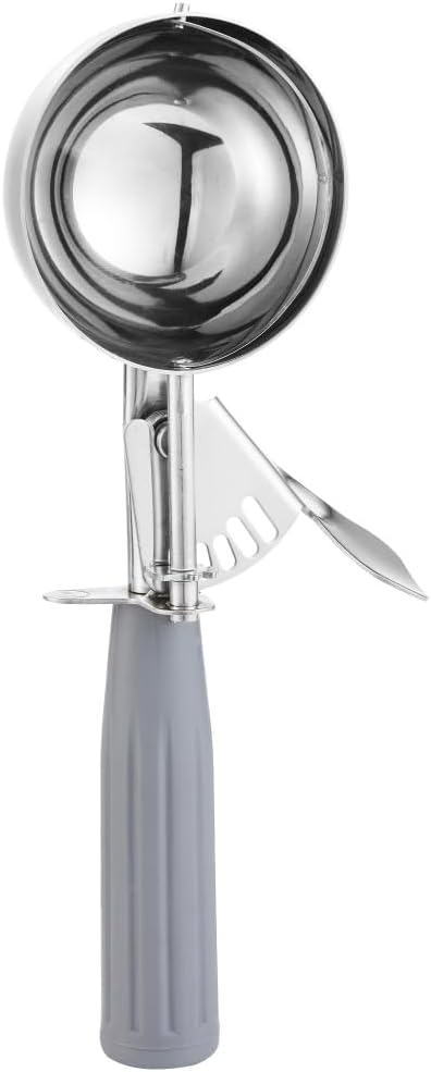 Portion Scoop - #8 (4 oz) - Disher, Large Cookie Scoop, Food Scoops, Muffin Scoops - Portion Control - 18/8 V1258-DP02-B-381