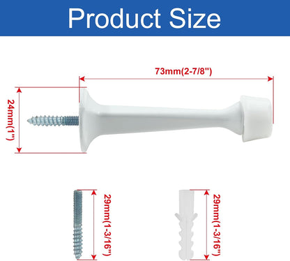 5 Pack Solid Rigid Door Stops Heavy Duty Door Stops 3" Door Stoppers with Rubber Tip for Wall & Door V1258-DP02-B-3813